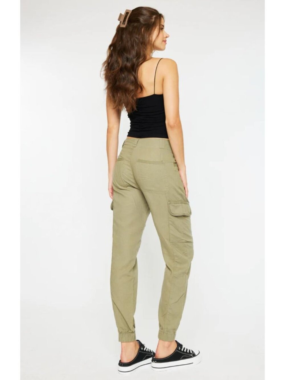 KanCan Harvard High Rise Joggers in Olive - Sz 9/28 - New